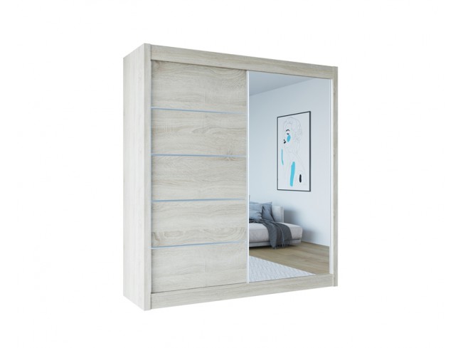 Szafa Bueno 1 180 sonoma - widok frontu z lustrem