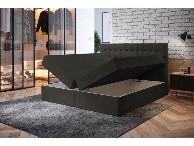 Łóżko kontynentalne Nori 160 Kronos 34 ciemny szary