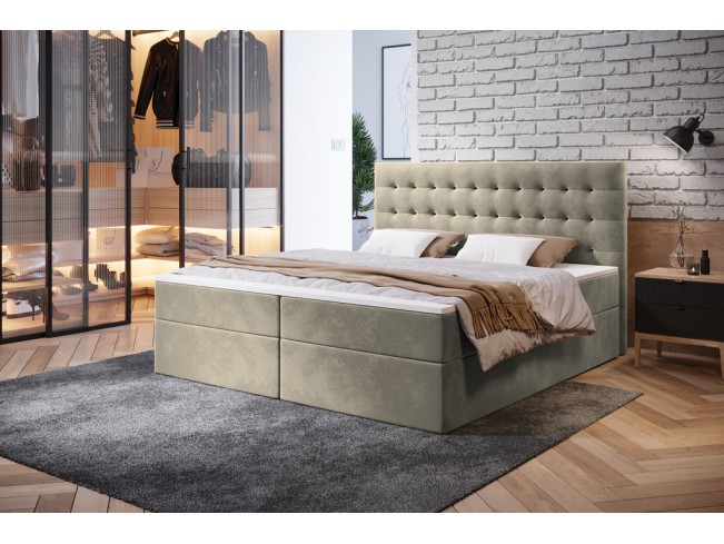 Łóżko kontynentalne Nori 160 Monolith 02 ecru