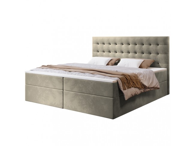 Łóżko kontynentalne Nori 180 Monolith 02 ecru - widok z przodu