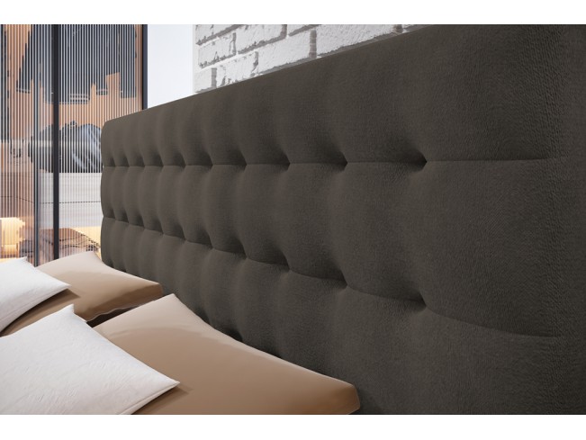 Łóżko kontynentalne Nori 140 Monolith 20 szary brąz