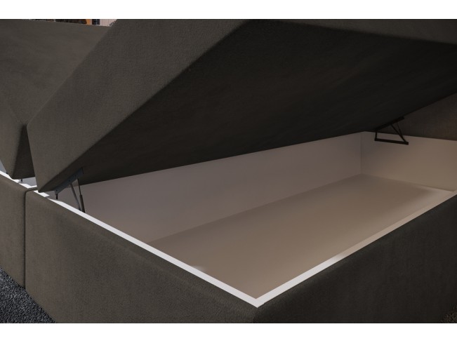 Łóżko kontynentalne Nori 160 Monolith 20 szary brąz