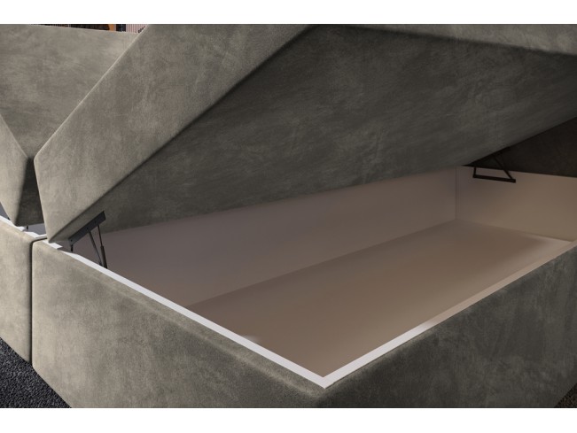 Łóżko kontynentalne Nori 140 Riviera 16 szary beż