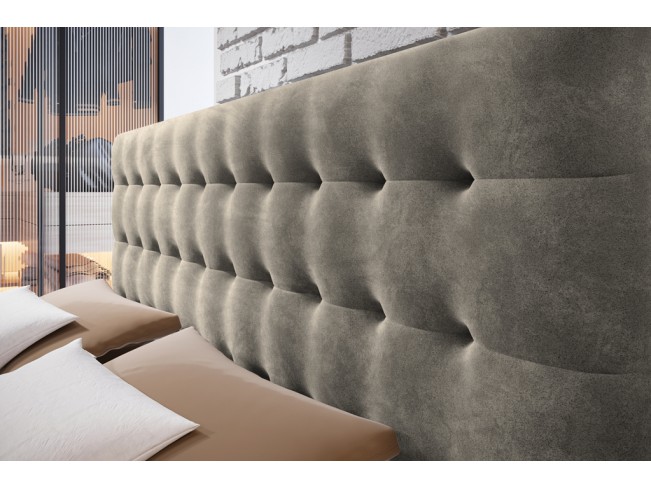 Łóżko kontynentalne Nori 140 Riviera 16 szary beż