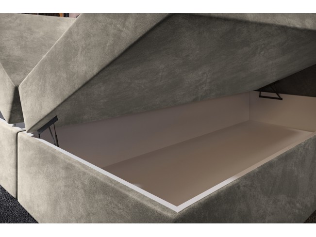 Łóżko kontynentalne Nori 180 Riviera 21 jasny beż