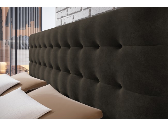 Łóżko kontynentalne Nori 160 Riviera 26 ciemny brąz