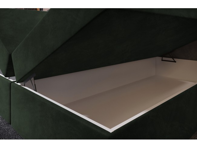 Łóżko kontynentalne Nori 140 Riviera 38 ciemny zielony