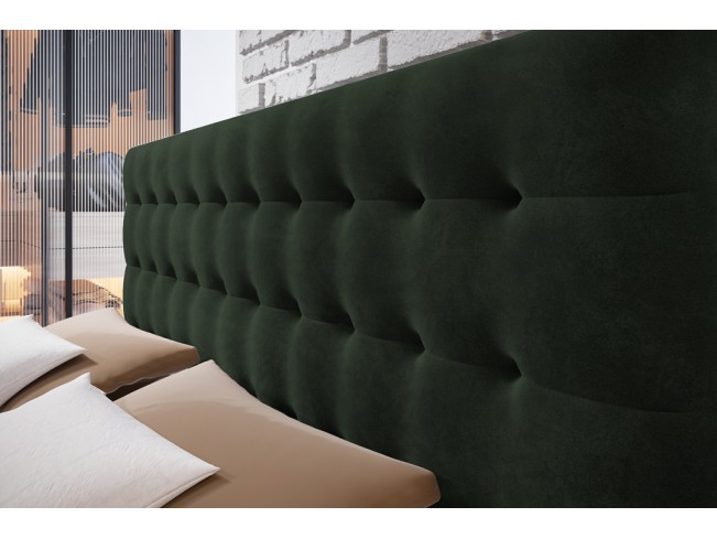 Łóżko kontynentalne Nori 180 Riviera 38 ciemny zielony