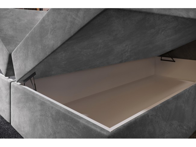 Łóżko kontynentalne Nori 180 Riviera 82 jasny szary