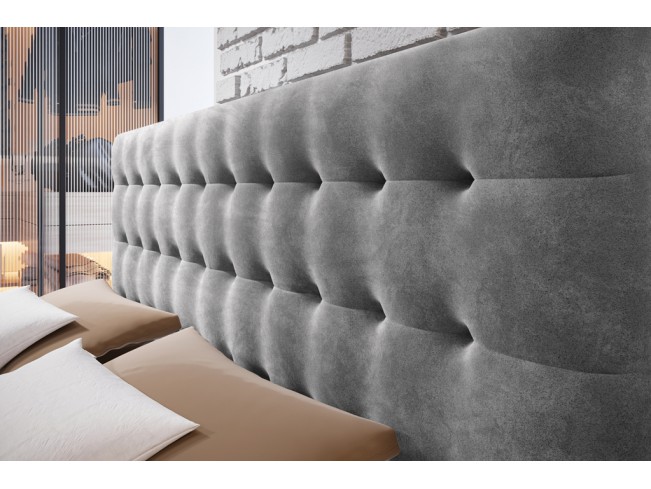 Łóżko kontynentalne Nori 180 Riviera 82 jasny szary