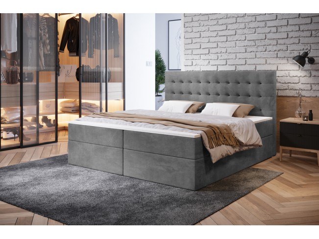 Łóżko kontynentalne Nori 140 Riviera 91 szary