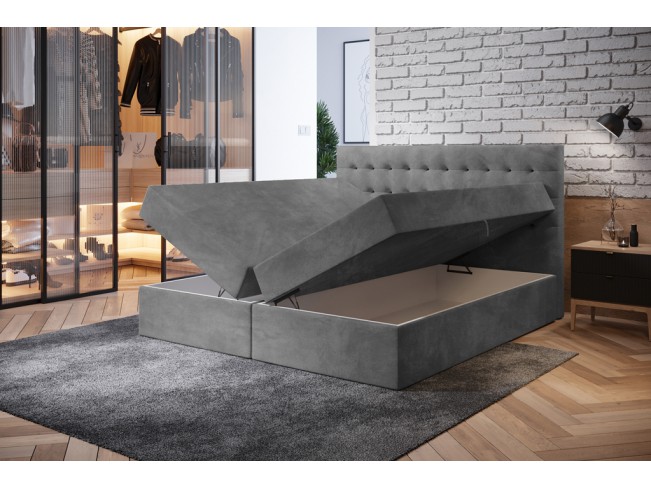 Łóżko kontynentalne Nori 160 Riviera 91 szary