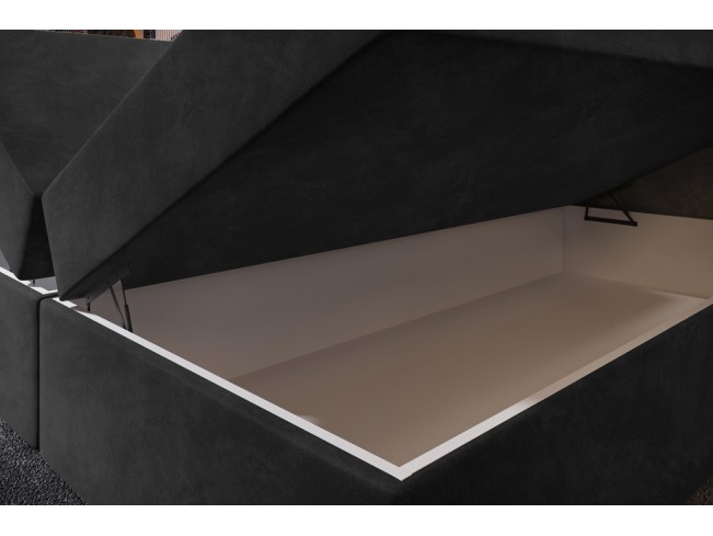 Łóżko kontynentalne Nori 160 Riviera 95 ciemny szary