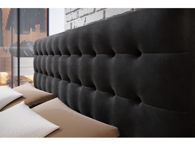 Łóżko kontynentalne Nori 180 Riviera 100 czarny