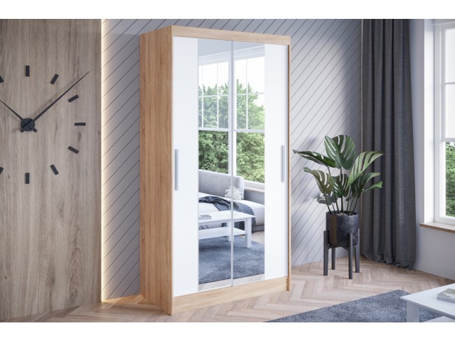 Szafa przesuwna Kalo II sonoma/biały mat 100 cm