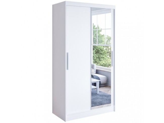 Szafa przesuwna Kalo VI 100 biała -widok ogólny