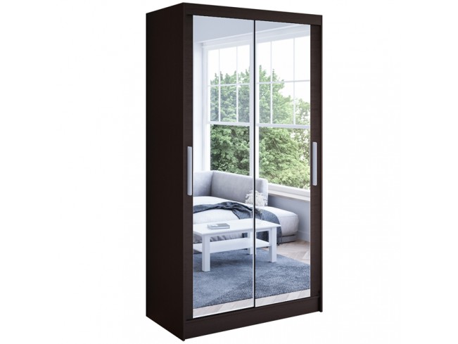 Szafa Kalo VII 100 choco - widok frontu z lustrem