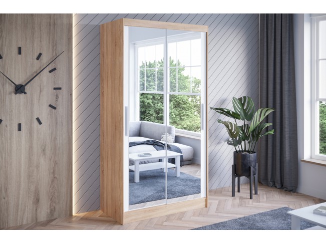 Szafa przesuwna Kalo VII sonoma/biały mat 100 cm