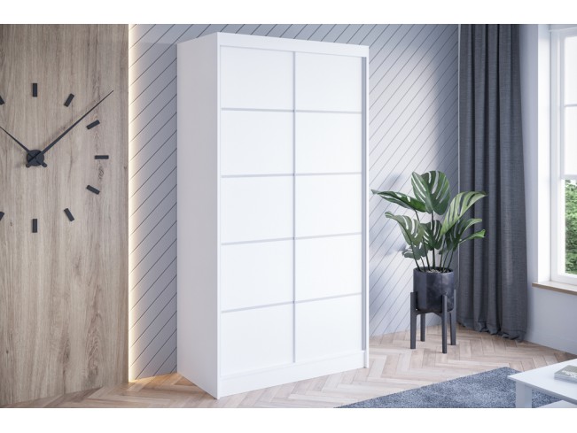 Szafa przesuwna Neto IV biała 100 cm