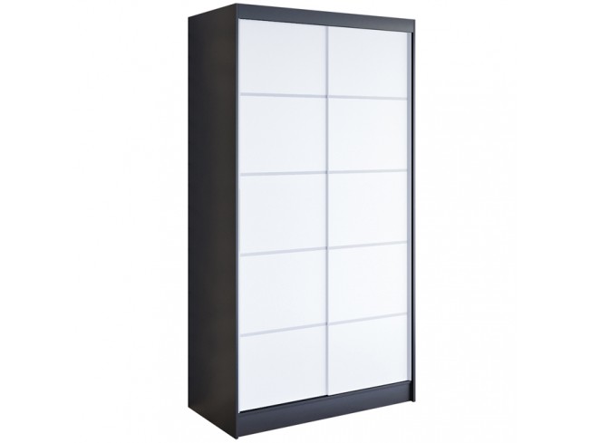 Szafa Neto IV 100 czarny/biały mat - widok z przodu