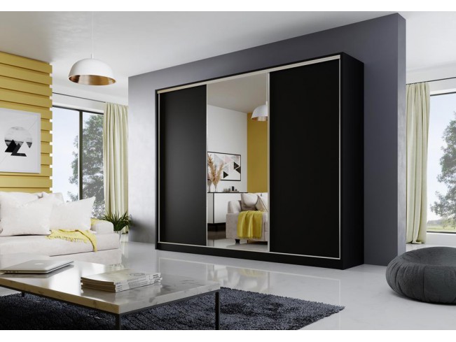 Szafa przesuwna Meblo 1 czarny mat 270 cm