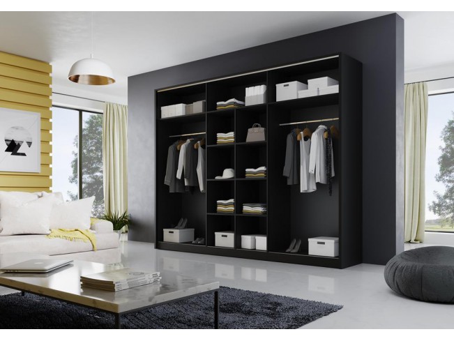 Szafa przesuwna Meblo 1 czarny mat 270 cm