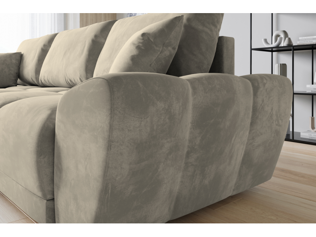 Narożnik Bego L bez funkcji spania welur Monolith 04 beżowy