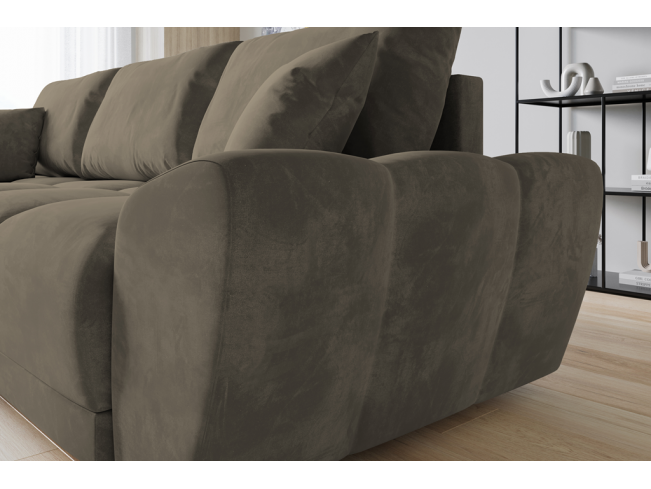 Narożnik Bego L bez funkcji spania welur Monolith 09 jasny brąz