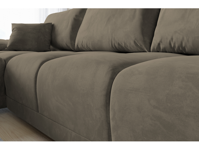 Narożnik Bego L bez funkcji spania welur Monolith 09 jasny brąz