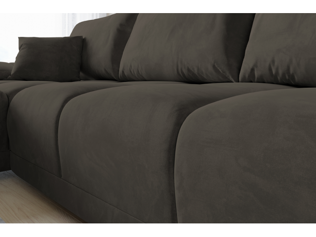 Narożnik Bego L bez funkcji spania welur Monolith 20 szary brąz