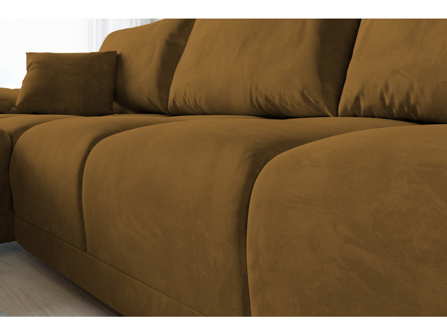 Narożnik Bego L bez funkcji spania welur Monolith 48 miodowy