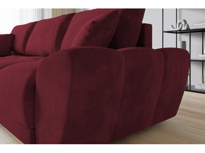 Narożnik Bego L bez funkcji spania welur Monolith 59 czerwony