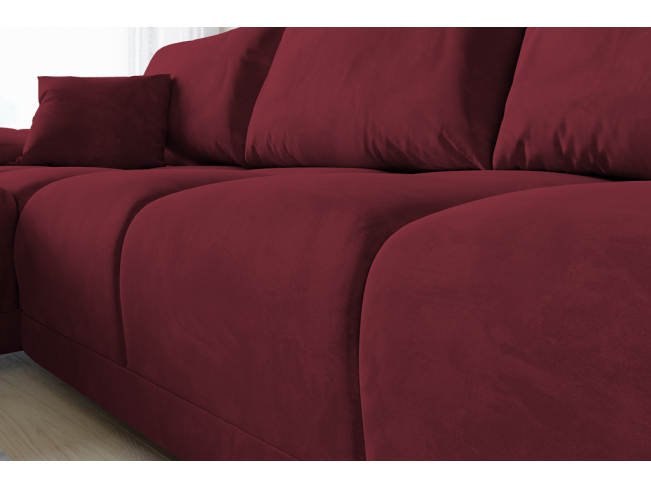 Narożnik Bego L bez funkcji spania welur Monolith 59 czerwony