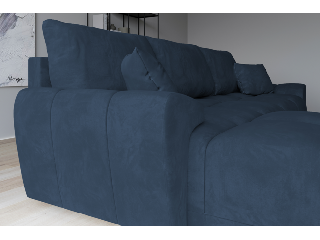 Narożnik Bego L bez funkcji spania welur Monolith 77 granatowy