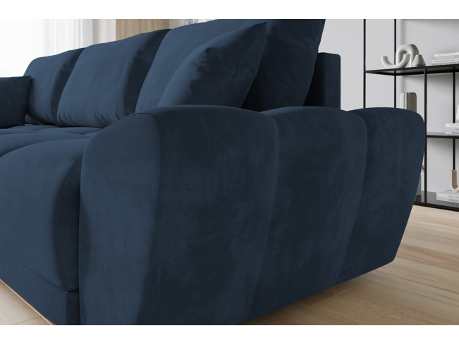 Narożnik Bego L bez funkcji spania welur Monolith 77 granatowy