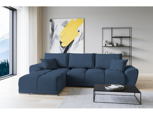 Narożnik Bego L bez funkcji spania welur Monolith 77 granatowy