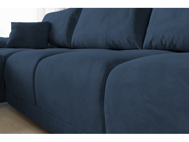 Narożnik Bego L bez funkcji spania welur Monolith 77 granatowy