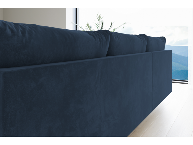 Narożnik Bego L bez funkcji spania welur Monolith 77 granatowy