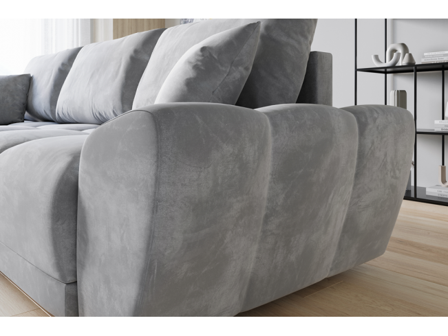 Narożnik Bego L bez funkcji spania welur Monolith 84 jasny szary