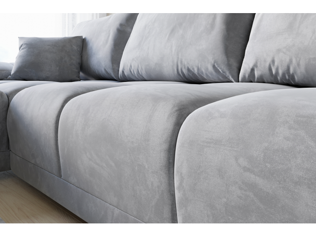 Narożnik Bego L bez funkcji spania welur Monolith 84 jasny szary