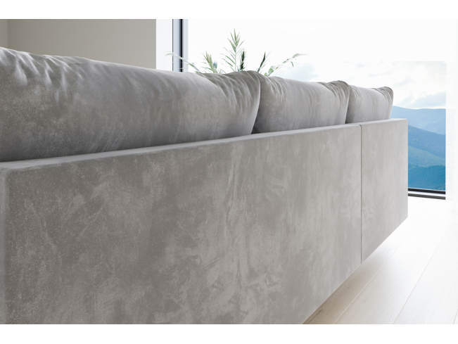 Narożnik Bego L bez funkcji spania welur Monolith 84 jasny szary