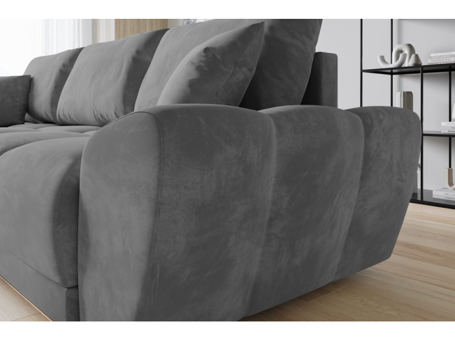 Narożnik Bego L bez funkcji spania welur Monolith 85 szary