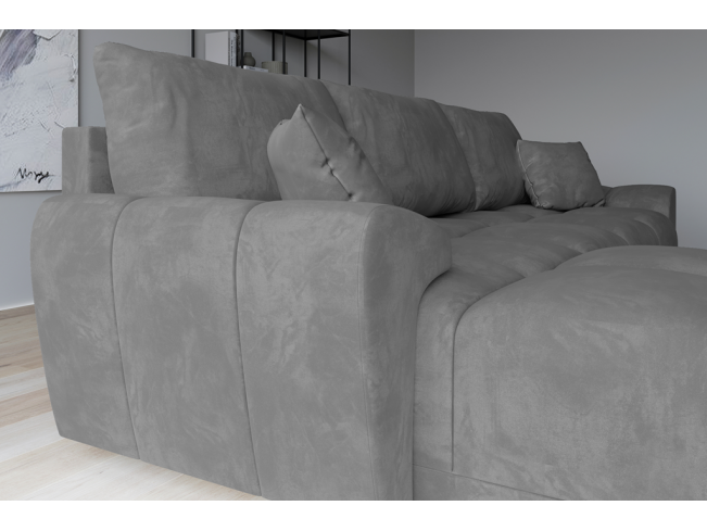 Narożnik Bego L bez funkcji spania welur Monolith 85 szary