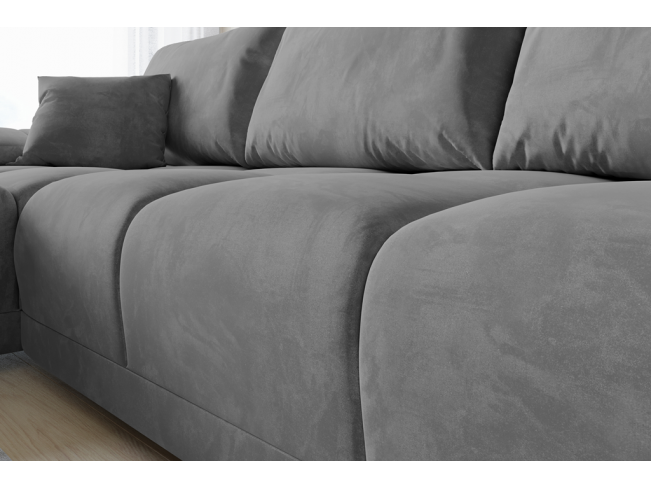 Narożnik Bego L bez funkcji spania welur Monolith 85 szary