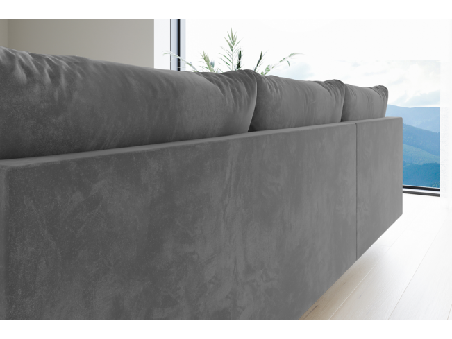 Narożnik Bego L bez funkcji spania welur Monolith 85 szary