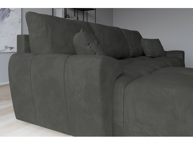 Narożnik Bego L bez funkcji spania welur Monolith 92 popielaty