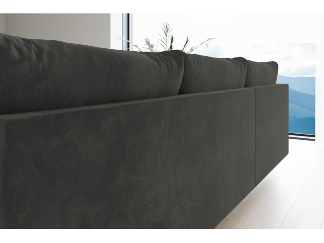 Narożnik Bego L bez funkcji spania welur Monolith 92 popielaty