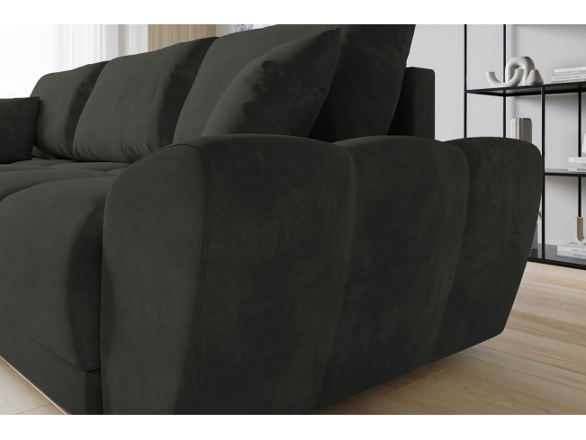 Narożnik Bego L bez funkcji spania welur Monolith 95 ciemny szary