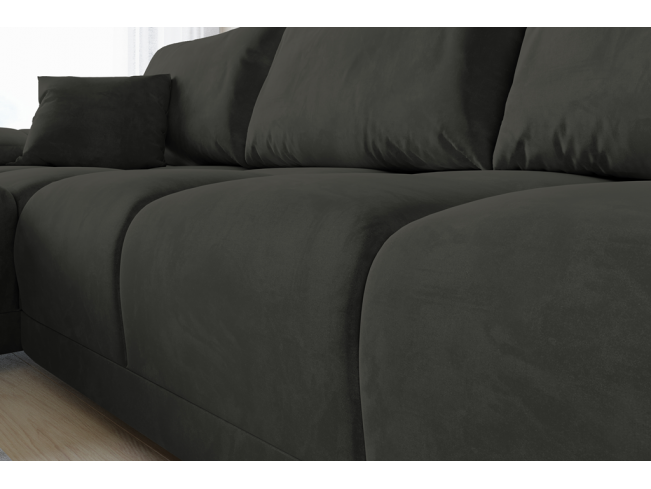 Narożnik Bego L bez funkcji spania welur Monolith 95 ciemny szary