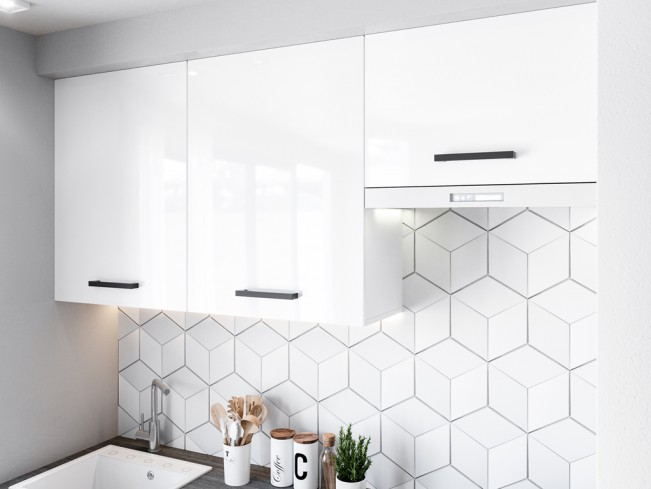 Kuchnia Leto 1 biały połysk 180 cm